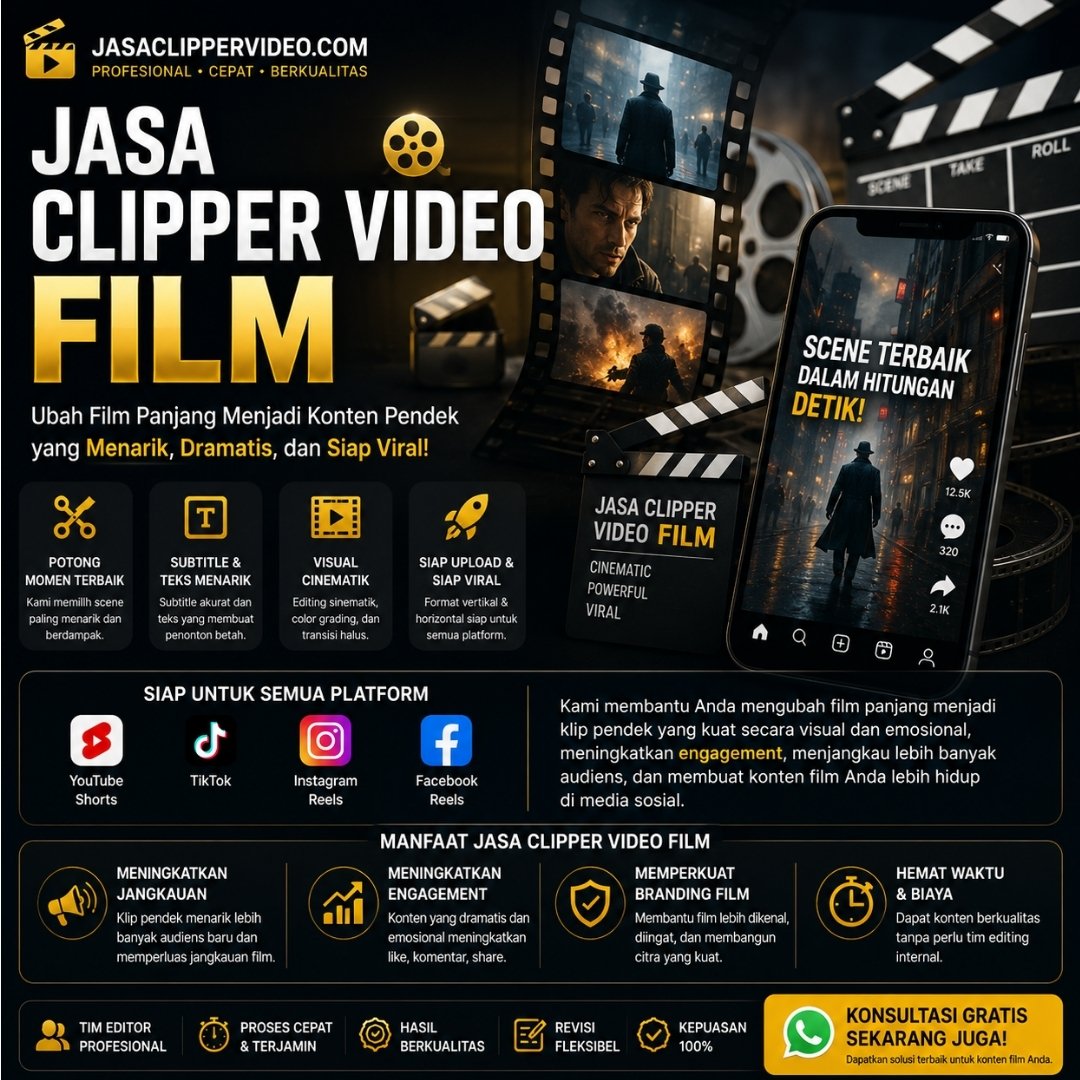 Jasa Clipper Video Film Profesional untuk YouTube Shorts, TikTok, Instagram Reels, dan Facebook Reels