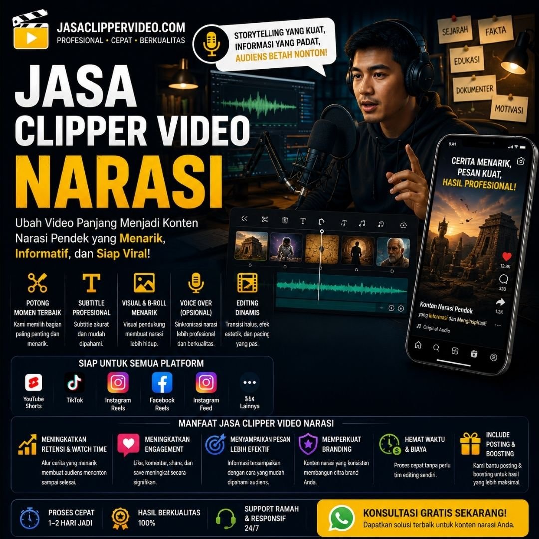 Jasa Clipper Video Narasi