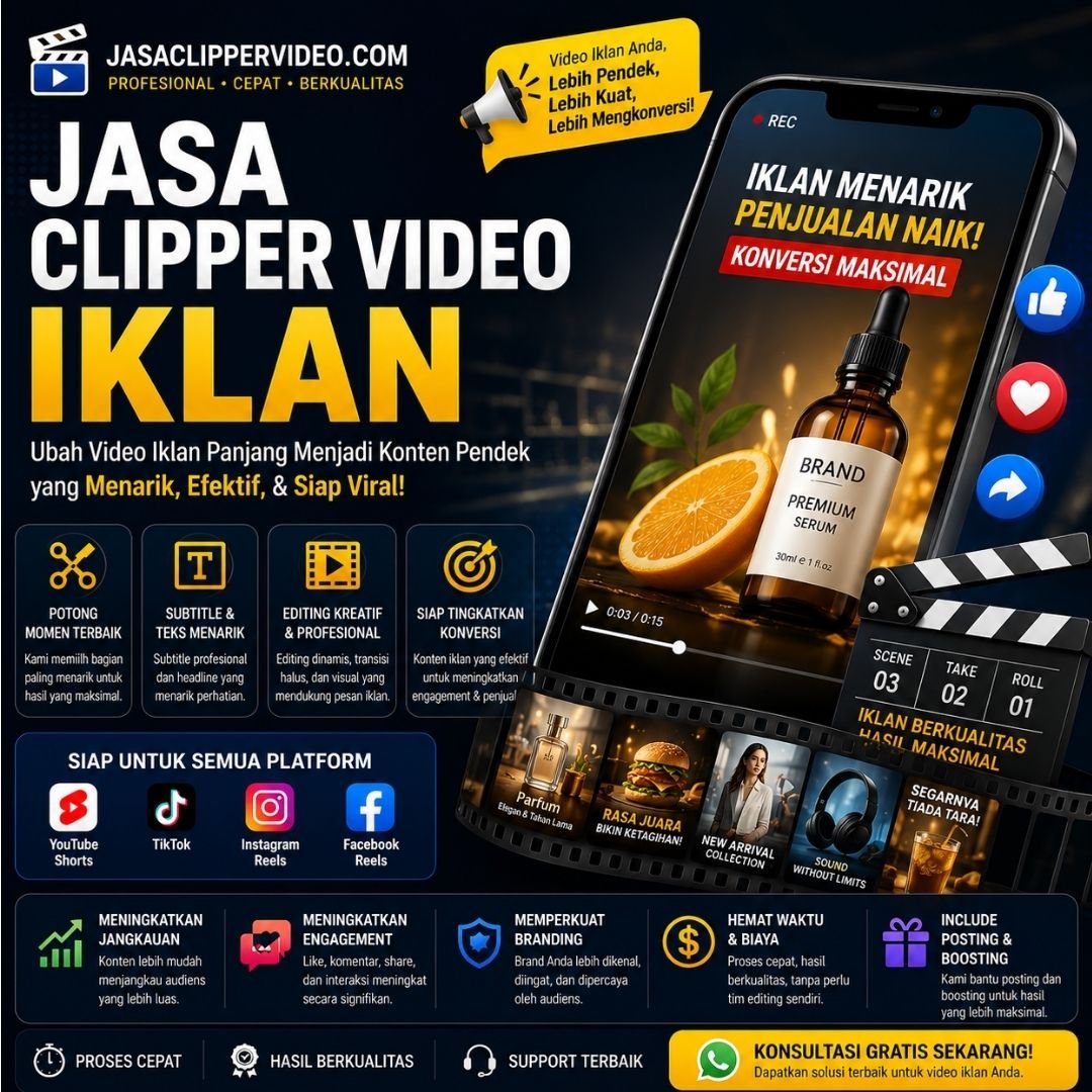 Jasa Clipper Video Iklan Profesional untuk Bisnis dan UMKM