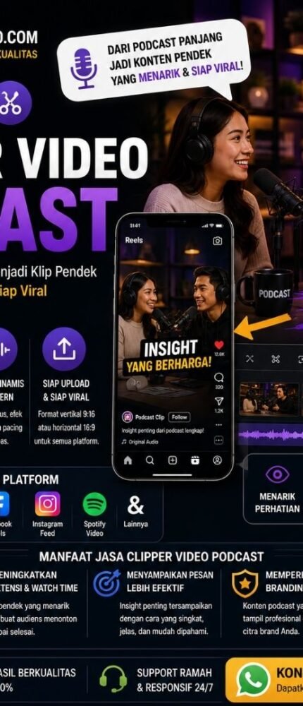 Jasa Clipper Video podcast - jasaclippervideo.com Jasa Clipper Video Podcast Profesional untuk Podcaster dan Content Creator