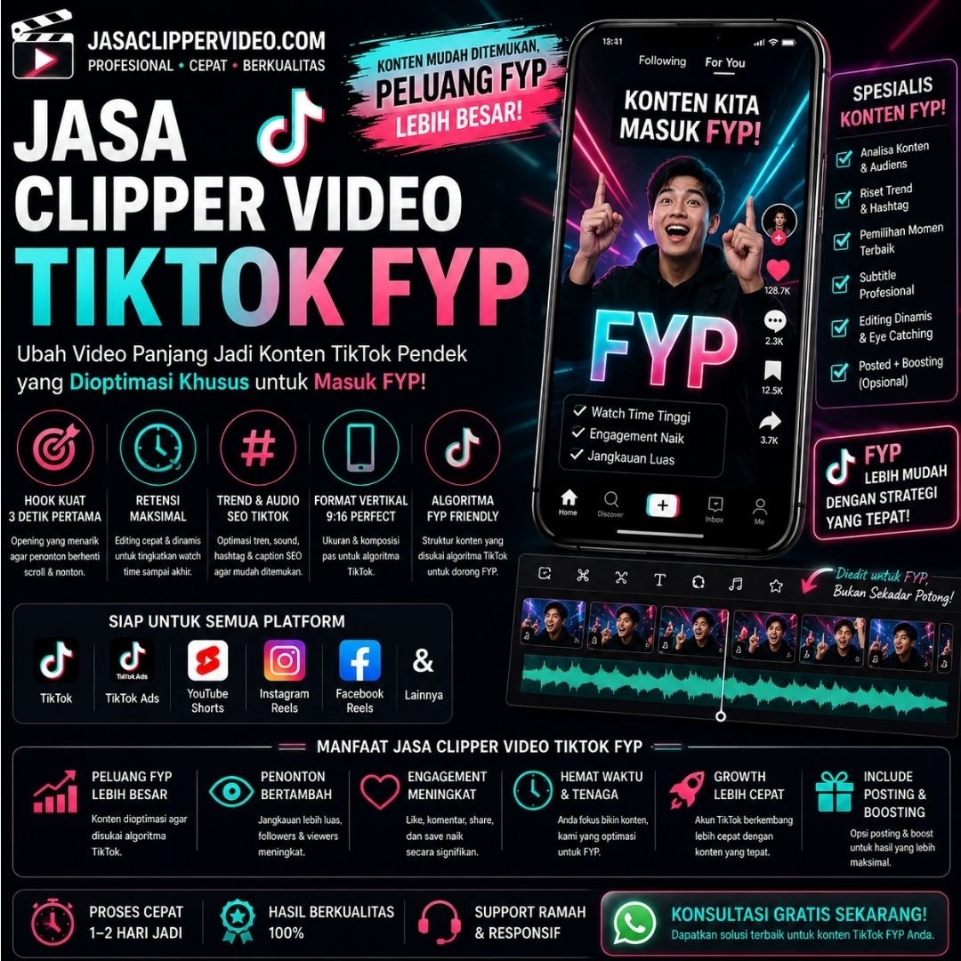 Jasa Clipper Video Tiktok FYP