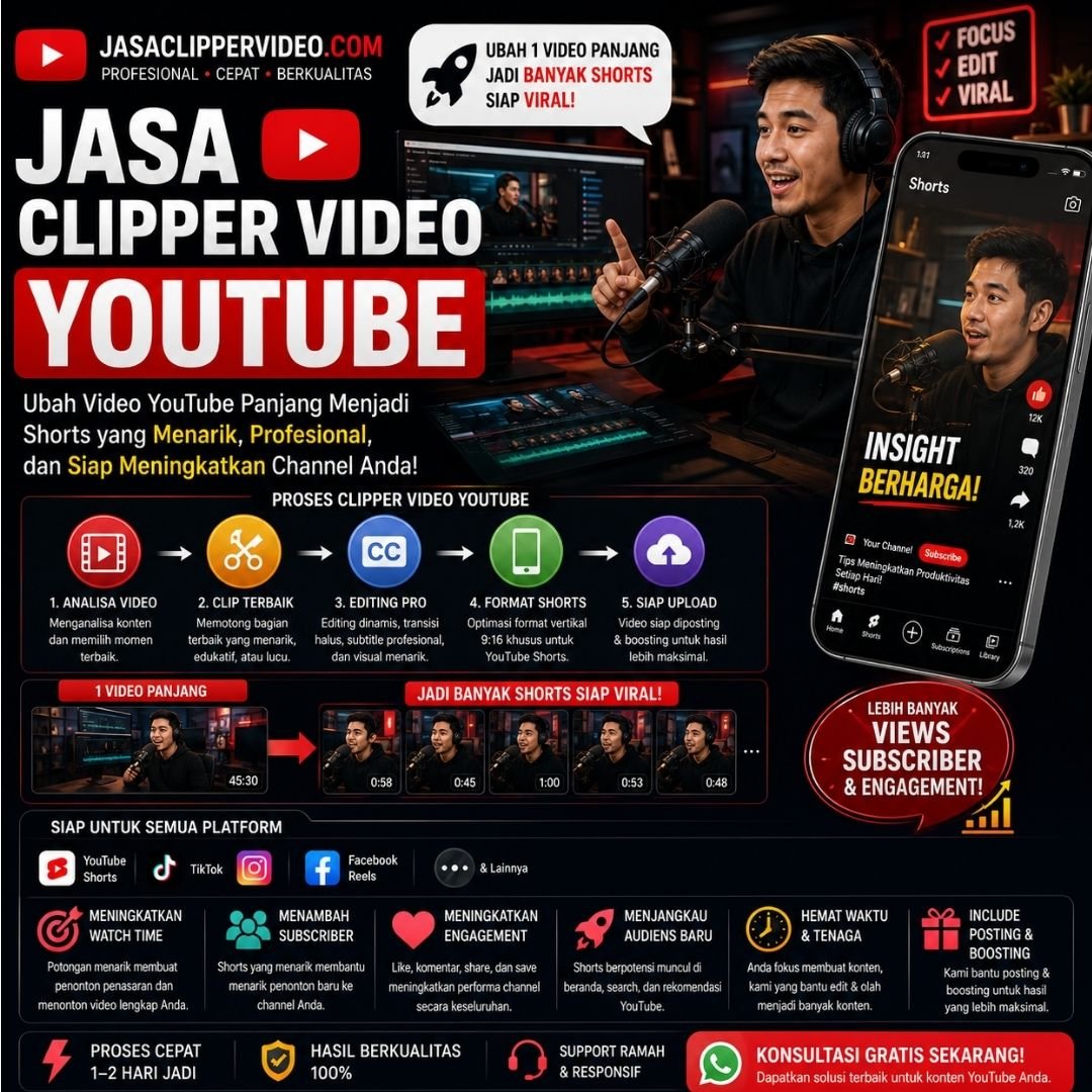 Jasa Clipper Video Youtube Shorts