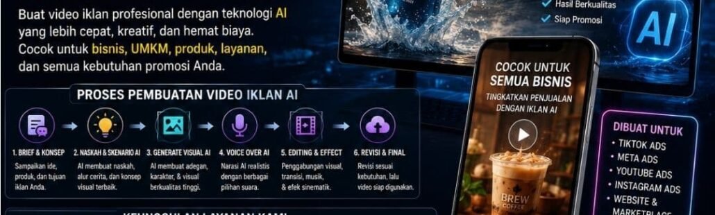 Jasa Pembuatan Video Iklan Ai - jasaclippervideo.com Jasa Pembuatan Video Iklan AI Profesional untuk Bisnis dan UMKM