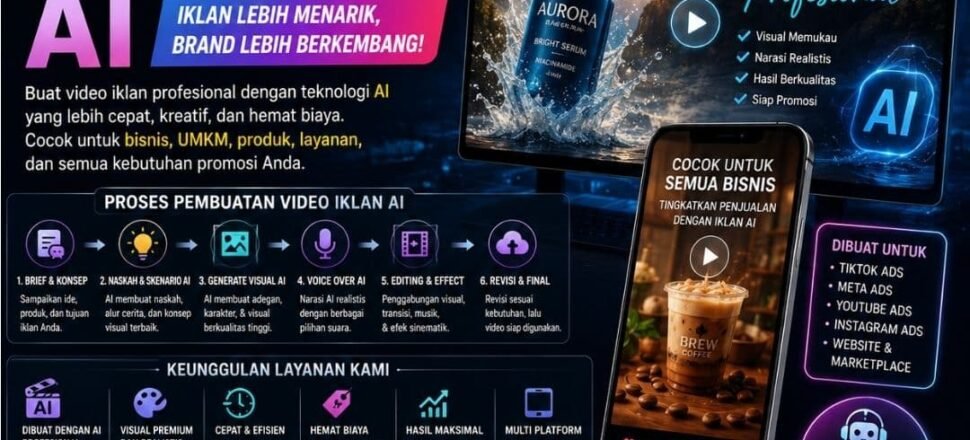 Jasa Pembuatan Video Iklan Ai - jasaclippervideo.com Jasa Pembuatan Video Iklan AI Profesional untuk Bisnis dan UMKM