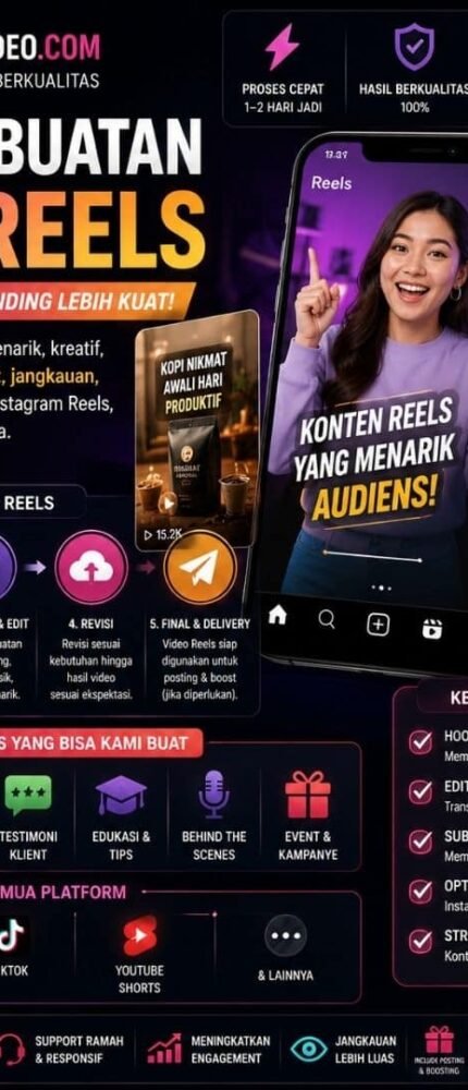 Jasa Pembuatan video reels - jasaclippervideo.com Jasa Pembuatan Video Reels Profesional untuk Instagram dan Facebook Reels