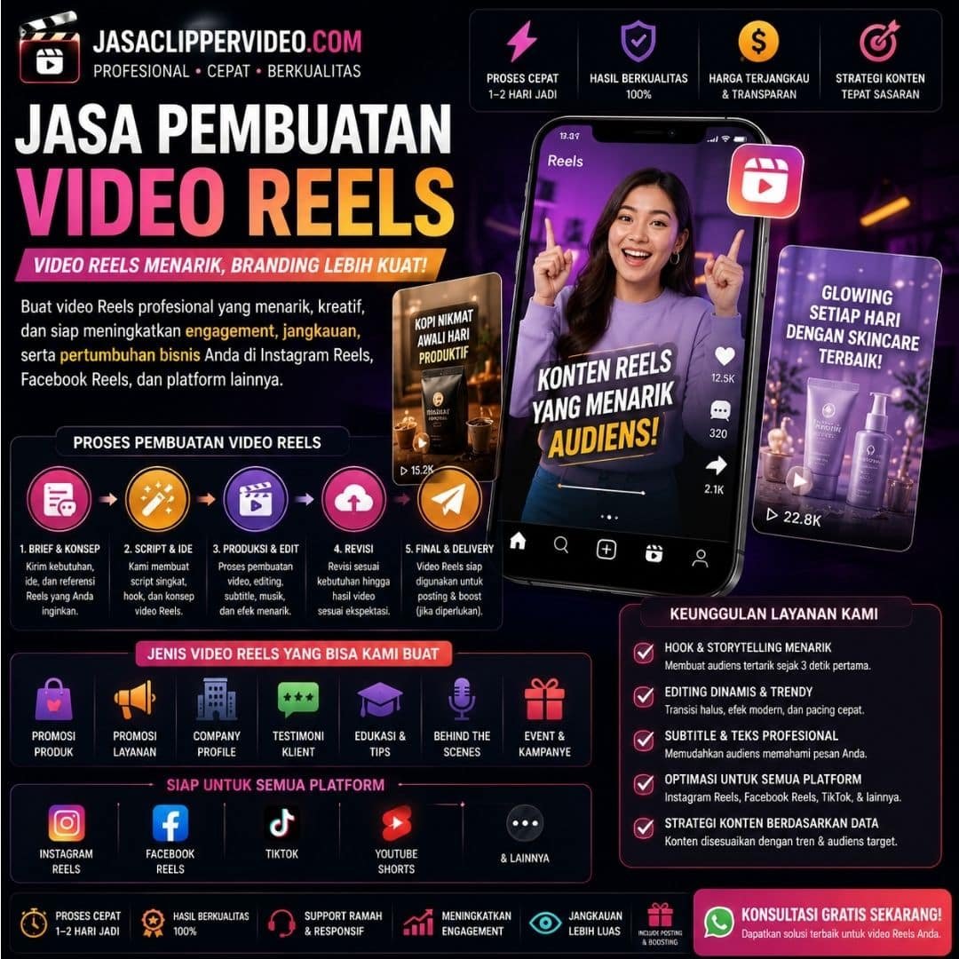 Jasa Pembuatan Video Reels Profesional untuk Instagram dan Facebook Reels