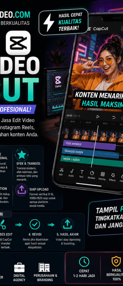 Jasa Edit Video CapCut Profesional untuk TikTok, Instagram Reels, dan YouTube Shorts